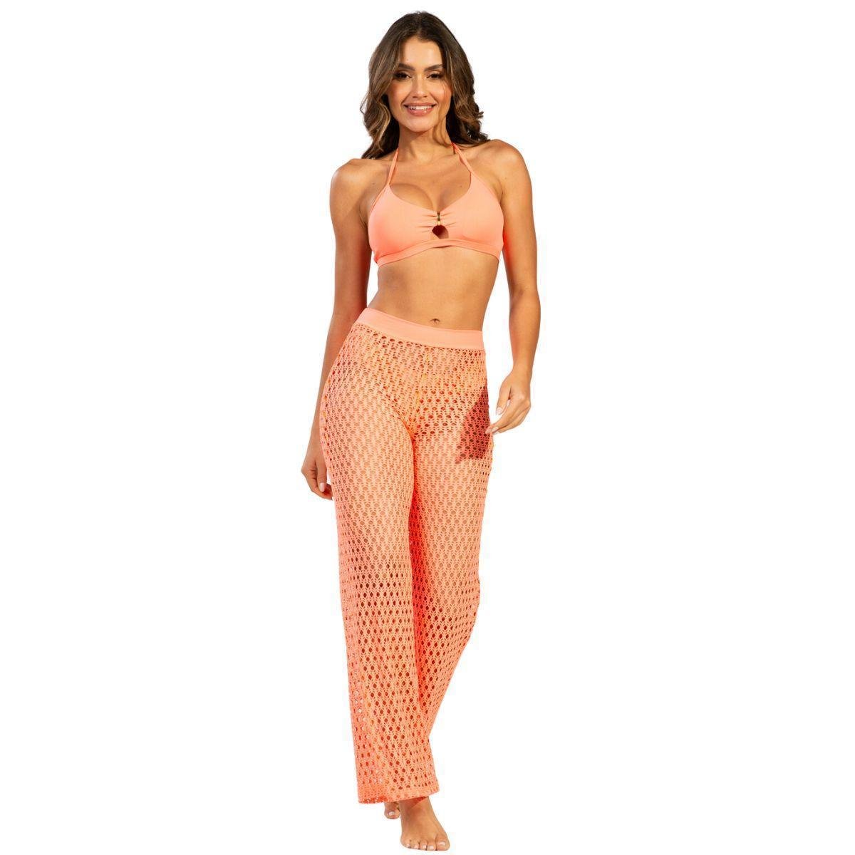 Calça Saída de Praia Bella Fiore Tricot Flare Cintura Alta Verão Moda Praia Menor preço em Calça Saída de Praia Bella Fiore Tricot Flare Cintura Alta Verão Moda Praia