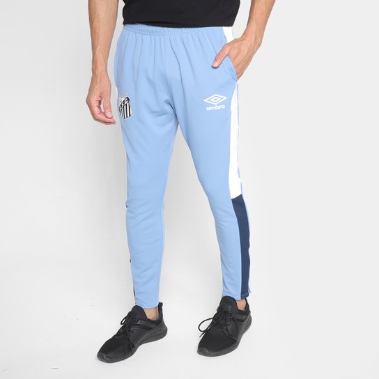 Calça Santos 23/24 Treino Umbro Masculina - Azul+Branco Menor preço em Calça Santos 23/24 Treino Umbro Masculina - Azul+Branco