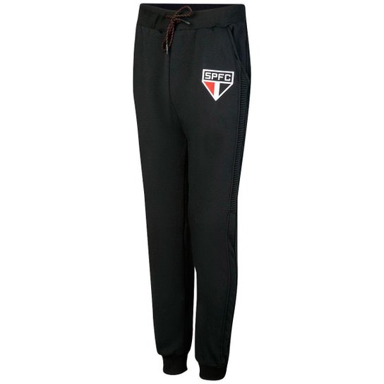 Calça São Paulo Moletom Clássica Masculina - Preto Menor preço em Calça São Paulo Moletom Clássica Masculina - Preto