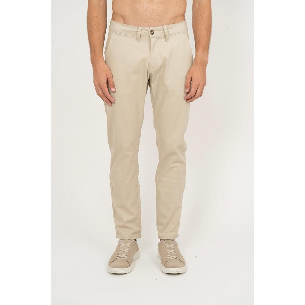 Calça Sarja Aleatory Buttons Bege
