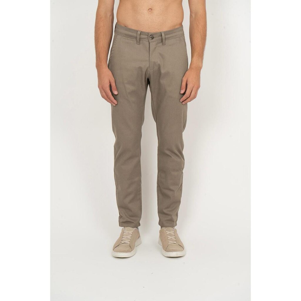 Calça Sarja Aleatory Buttons Khaki Escuro