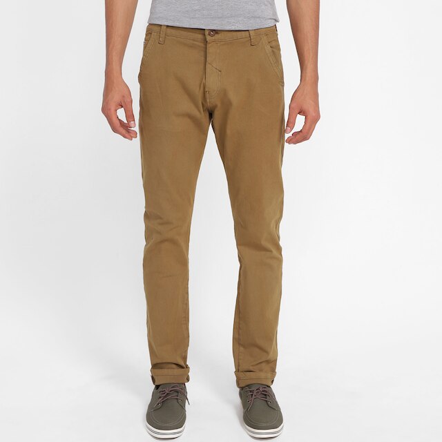 Calça Sarja Dixie Básica Masculina - Bege Menor preço em Calça Sarja Dixie Básica Masculina - Bege