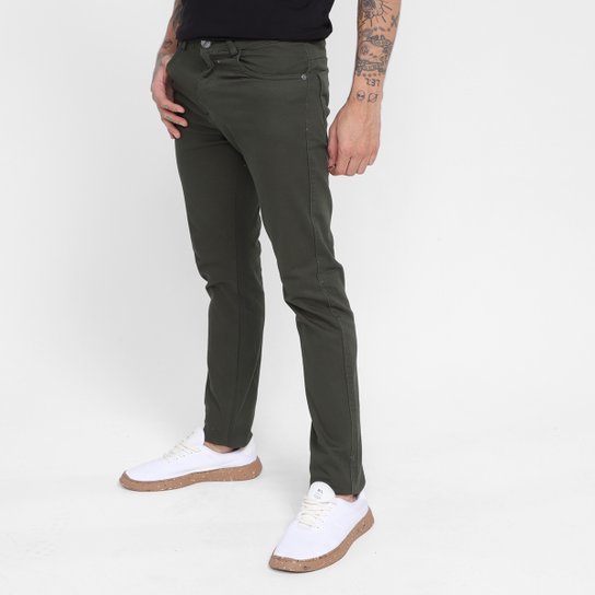 Calça Sarja Evidence Skinny Masculina - Verde Militar é ruim? Calça Sarja Evidence Skinny Masculina - Verde Militar é boa?