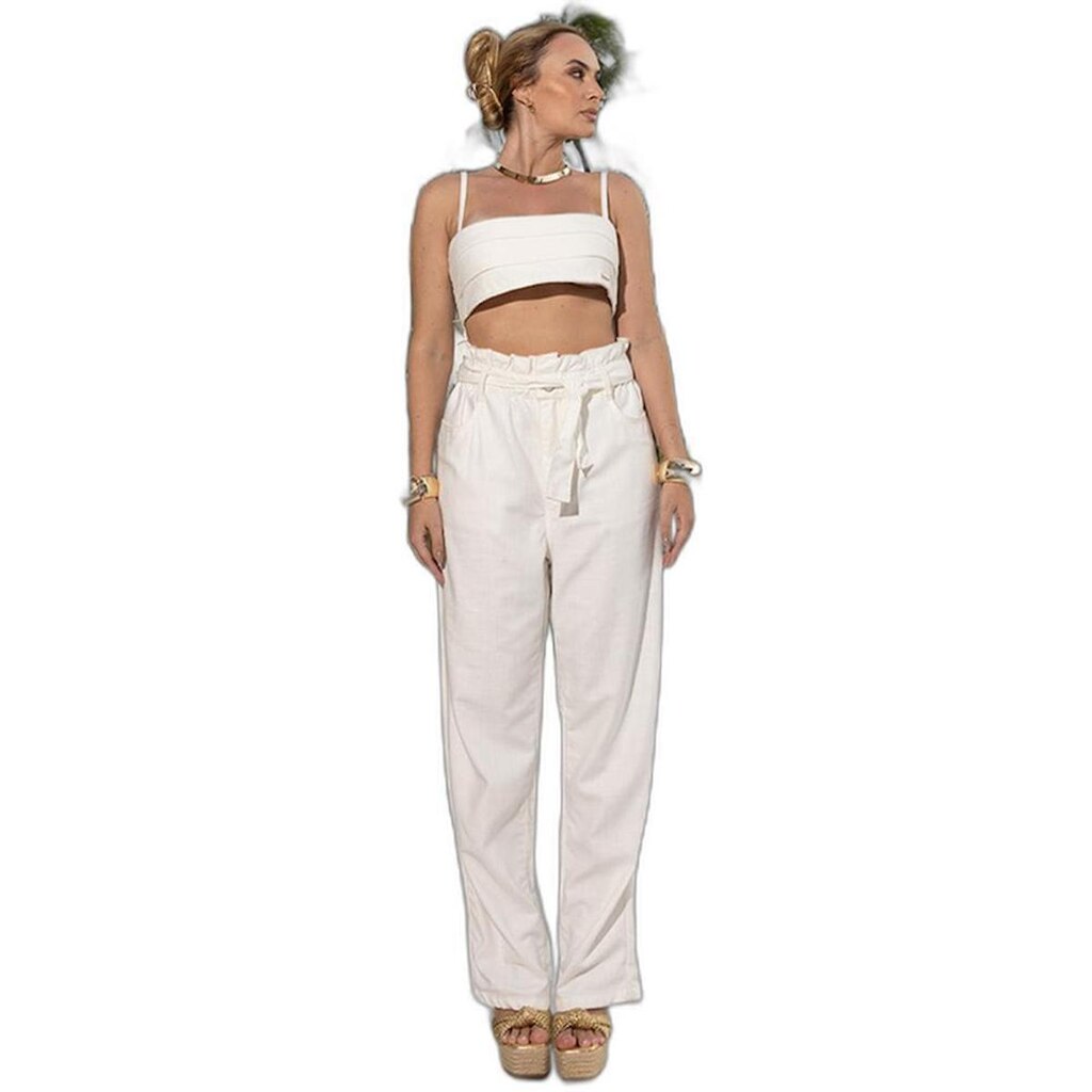 CALÇA SARJA FEMININA CLOCHARD COM CINTO 24512