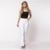 Calça Sarja Flare Elastano 7905 - Branco