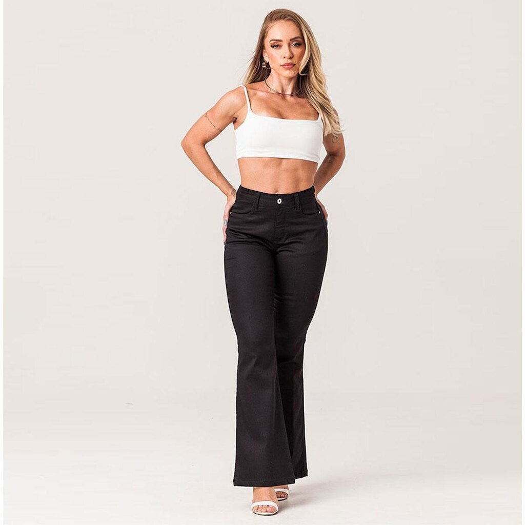 Calça Sarja Flare Feminina Zune
