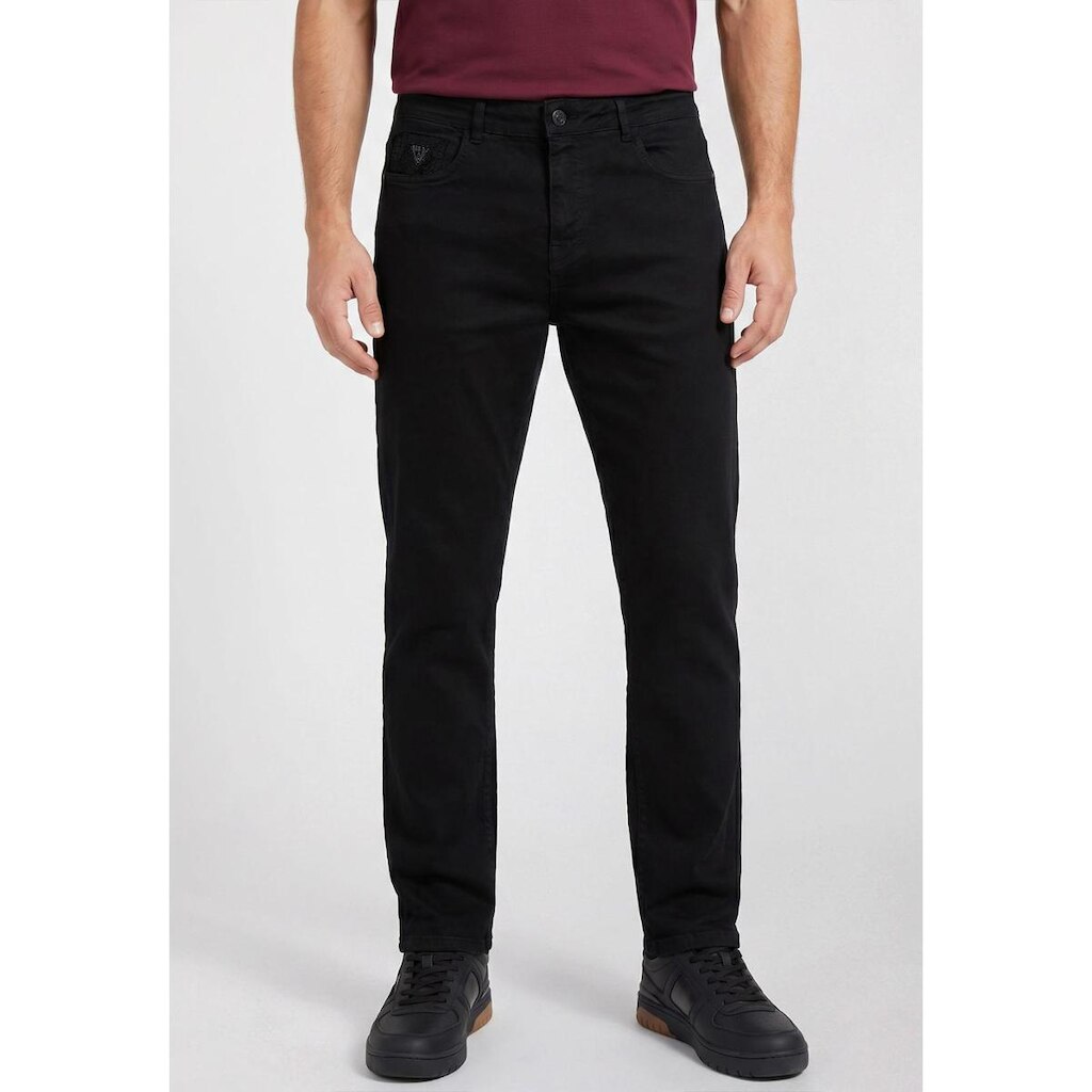 Calça Sarja Guess Slim Straight Preto