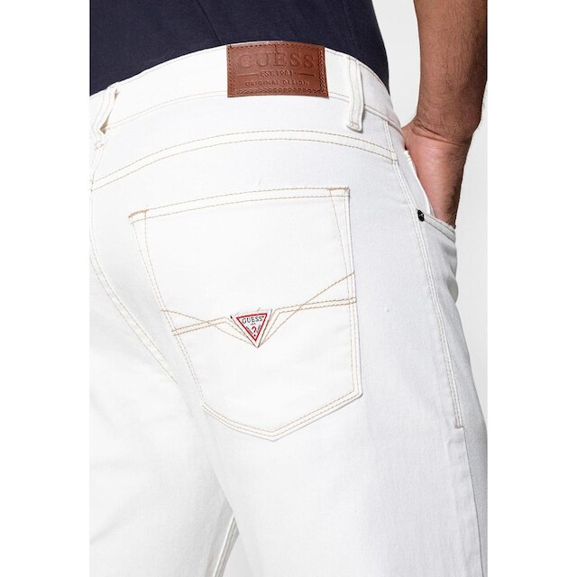 Calça Sarja Guess Slim Tapered Branco