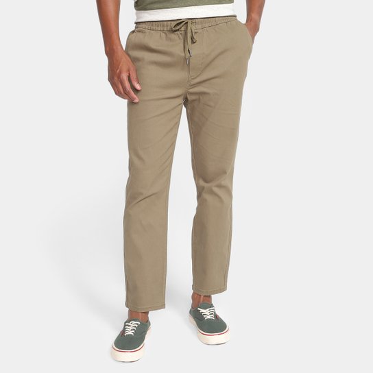 Calça Sarja Hering Jogger Masculina - Verde Menor preço em Calça Sarja Hering Jogger Masculina - Verde