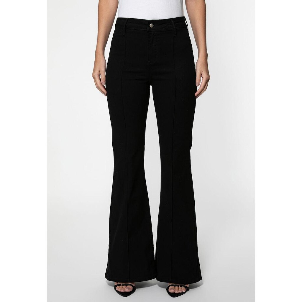 Calça Sarja High Flare Preto