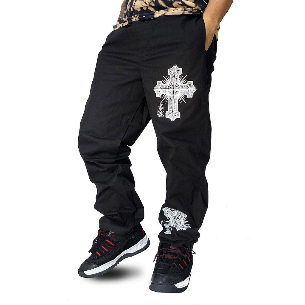 Calça Sarja Lisa Refen Balão Cross Preto RFN-027