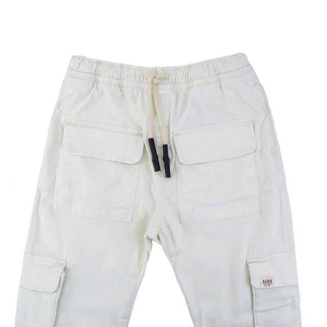 Calça Sarja Masculina Aéropostale Cargo Off White - 8710