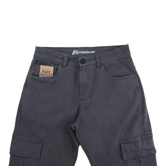 Calça Sarja Masculina Freesurf Cargo True Cinza - 110802355