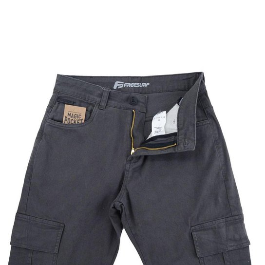 Calça Sarja Masculina Freesurf Cargo True Cinza - 110802355