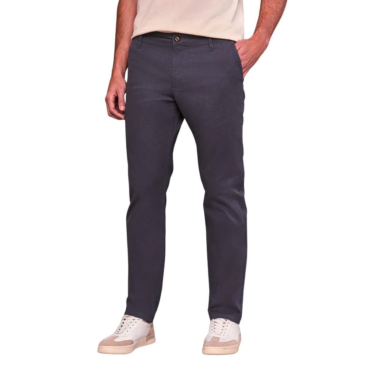 Calça Sarja Masculina Lado Avesso Richard Cinza LH10240