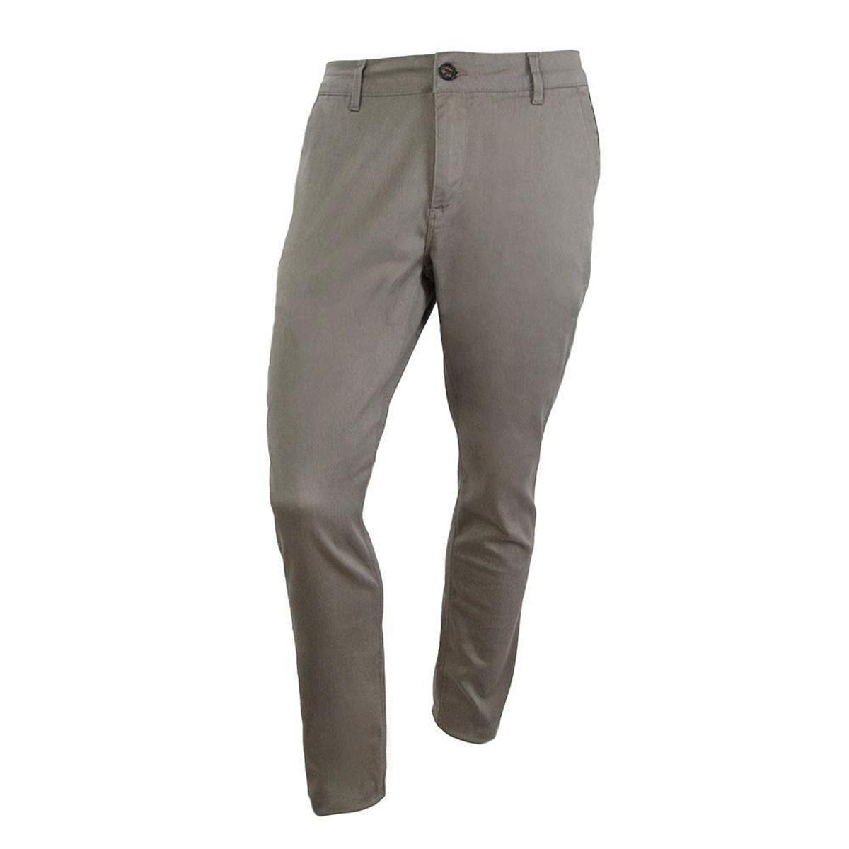 Calça Sarja Masculina Lado Avesso Skinny Verde Musgo - LH171
