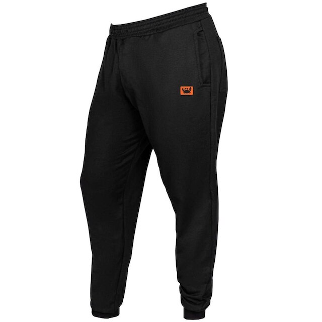 Calça Sarja Masculina Moletom Flanelado Jogger - Preto+Laranja é boa?