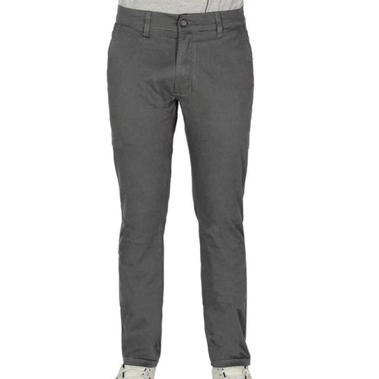 Calça Sarja R7Jeans Masculina Modelo Sport Fino Com Elastano - Chumbo Menor preço em Calça Sarja R7Jeans Masculina Modelo Sport Fino Com Elastano - Chumbo