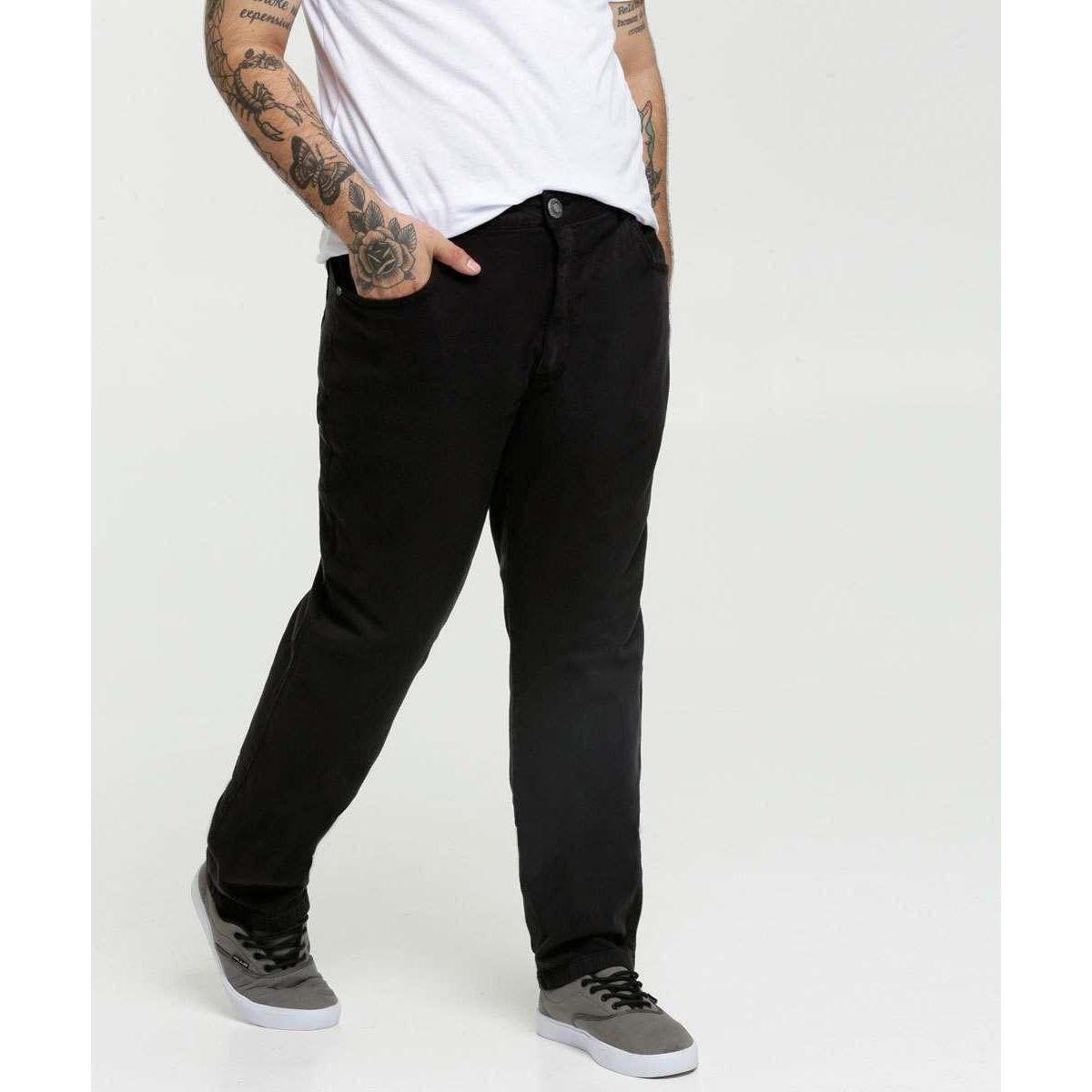 calça sarja preta plus size