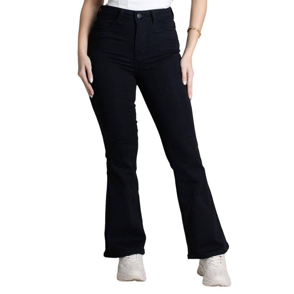 Calça Sarja Sawary Boot Cut - 278214 - BLACK 44