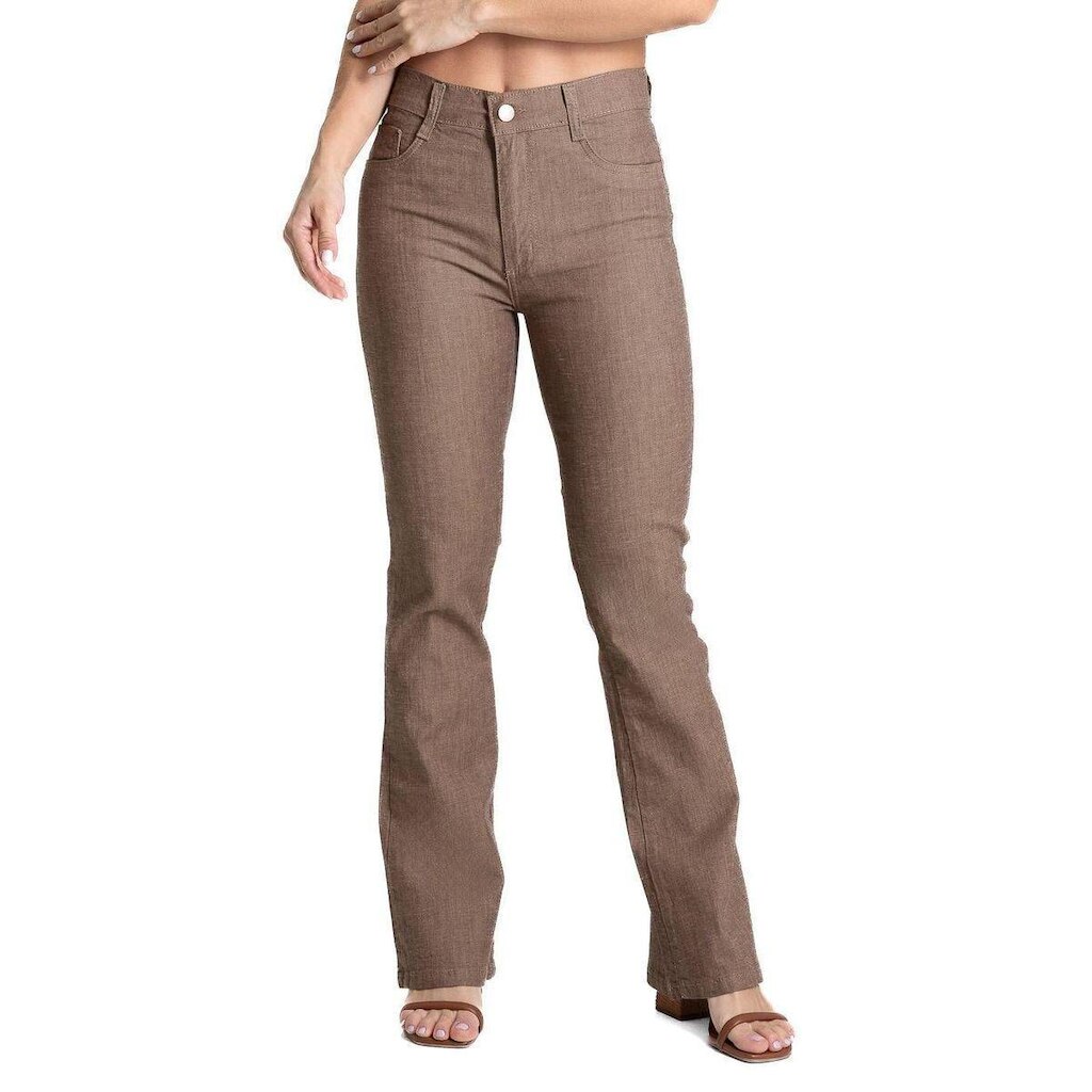 Calça Sarja Sawary Boot Cut - 282039 - marrom 38