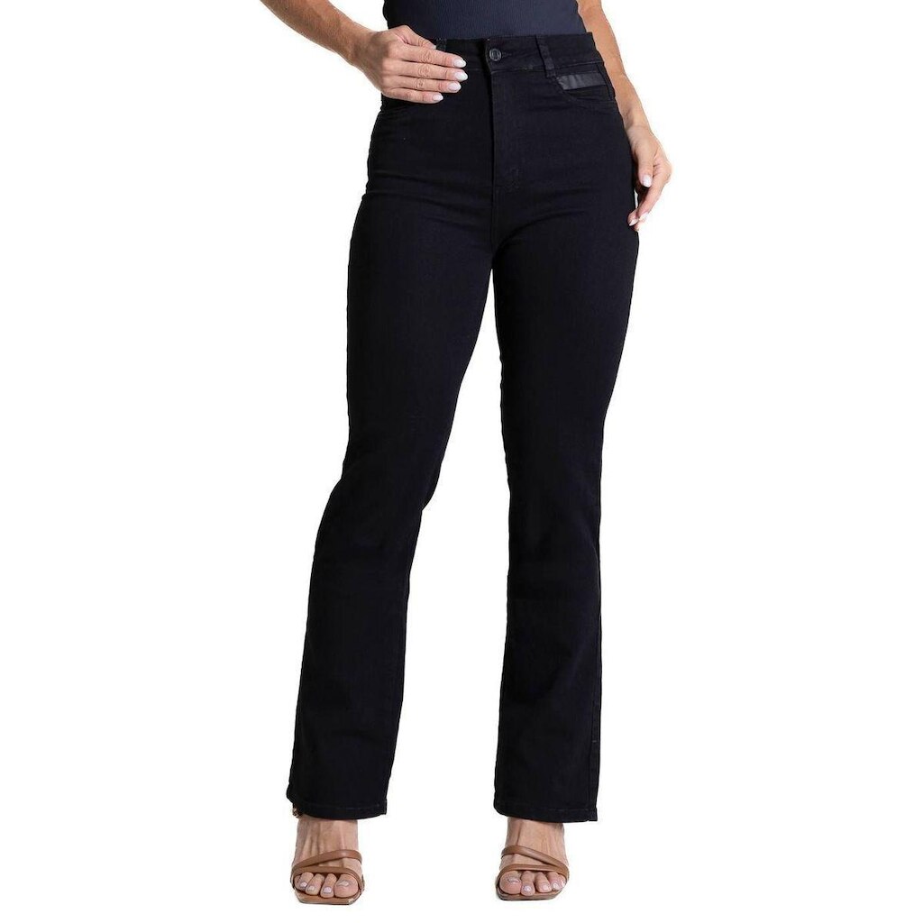 Calça Sarja Sawary Boot Cut - 282586 - Preto 44