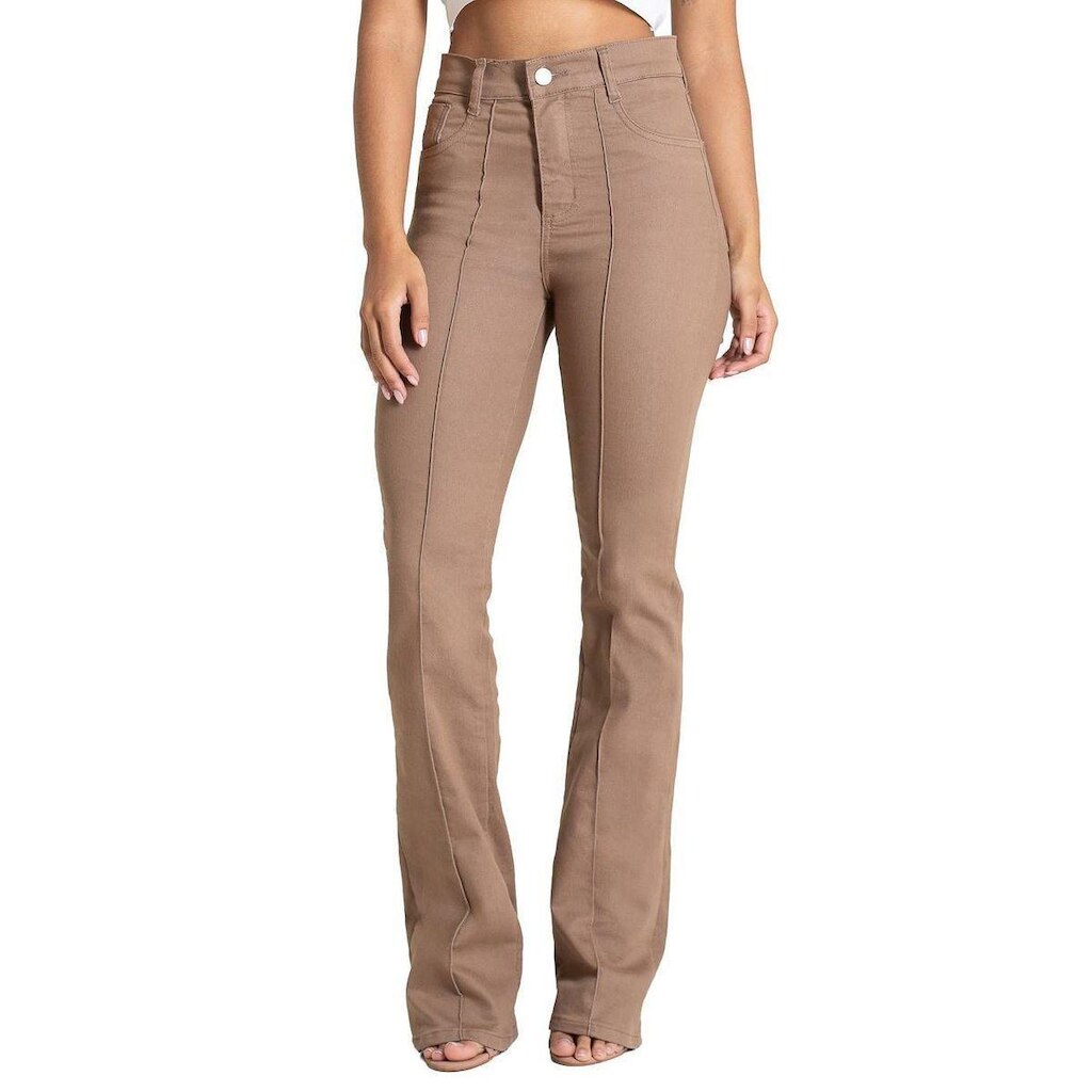 Calça Sarja Sawary Boot Cut - 283671 - Marrom 46