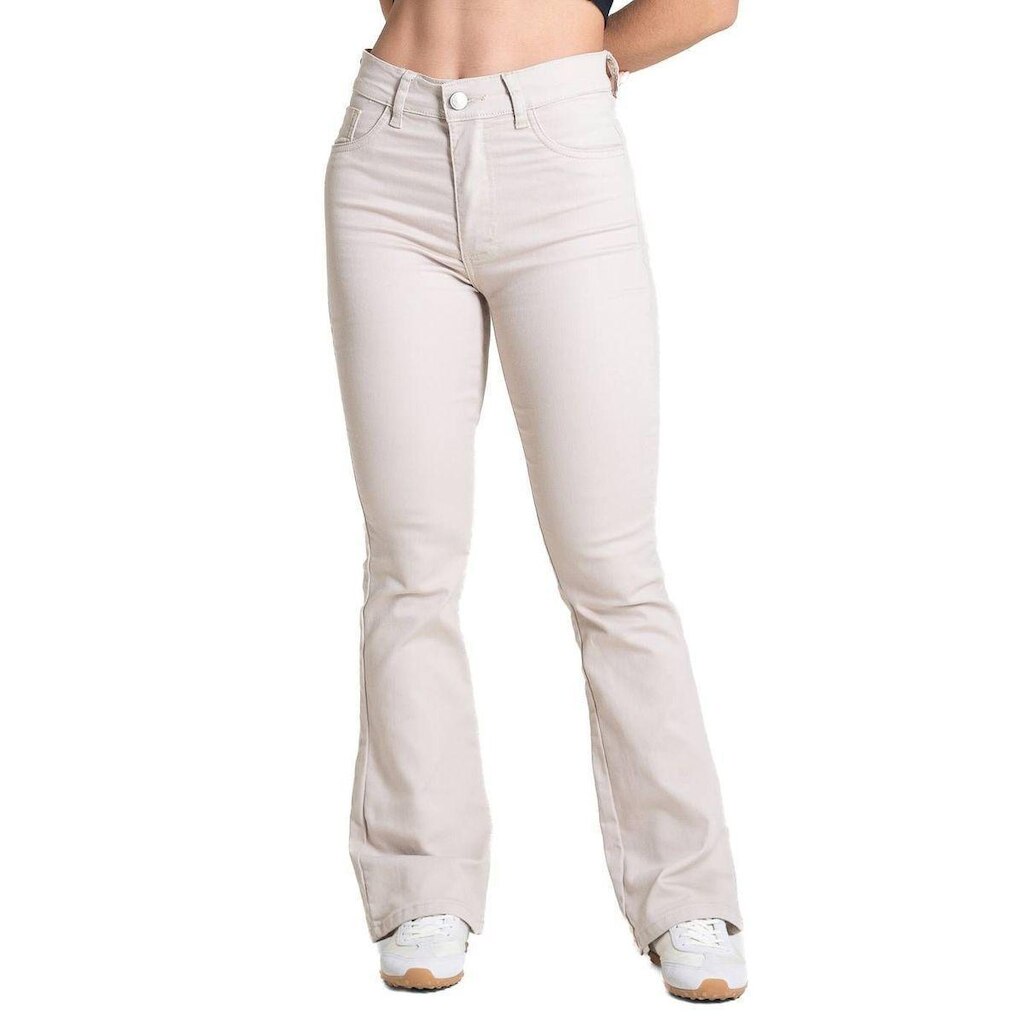 Calça Sarja Sawary Boot Cut Petit - 283503 - BEGE NEVOA 44