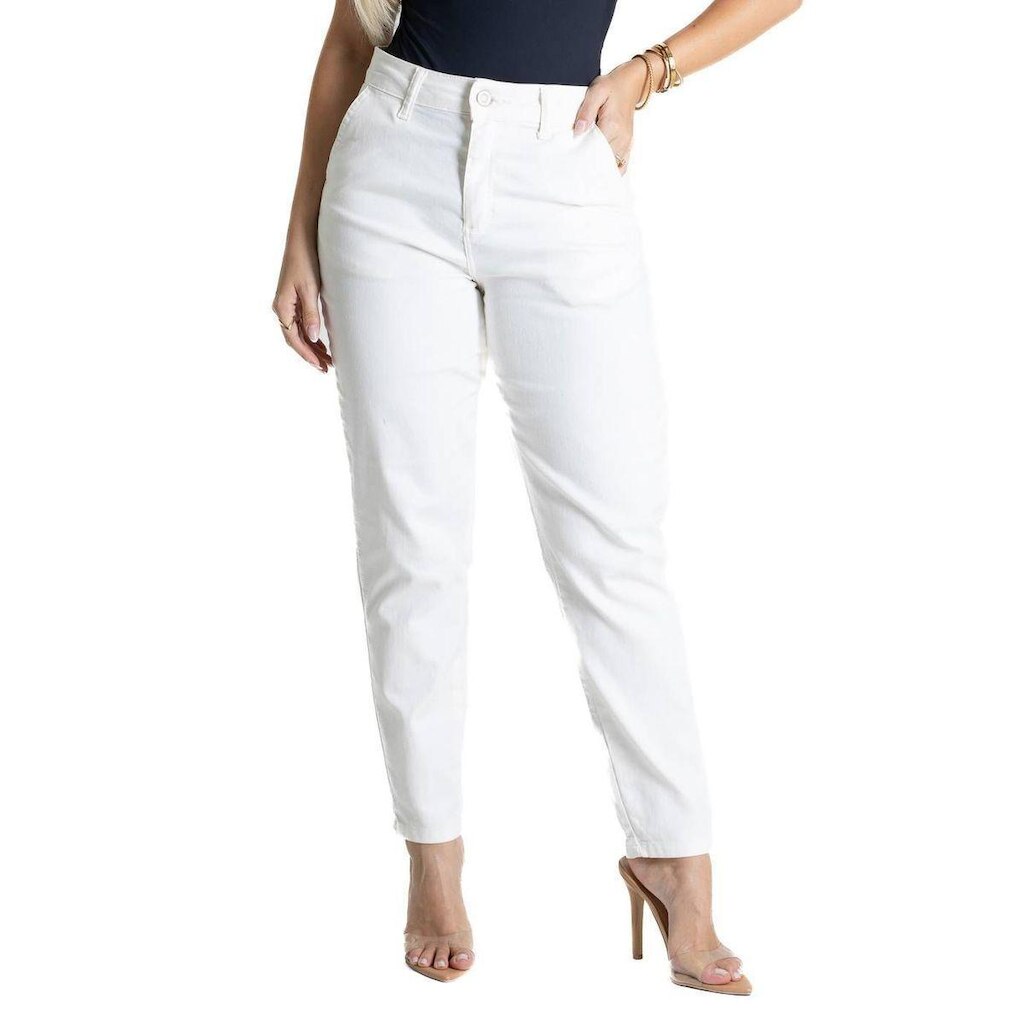 Calça Sarja Sawary Mom - 281312 - off white 42
