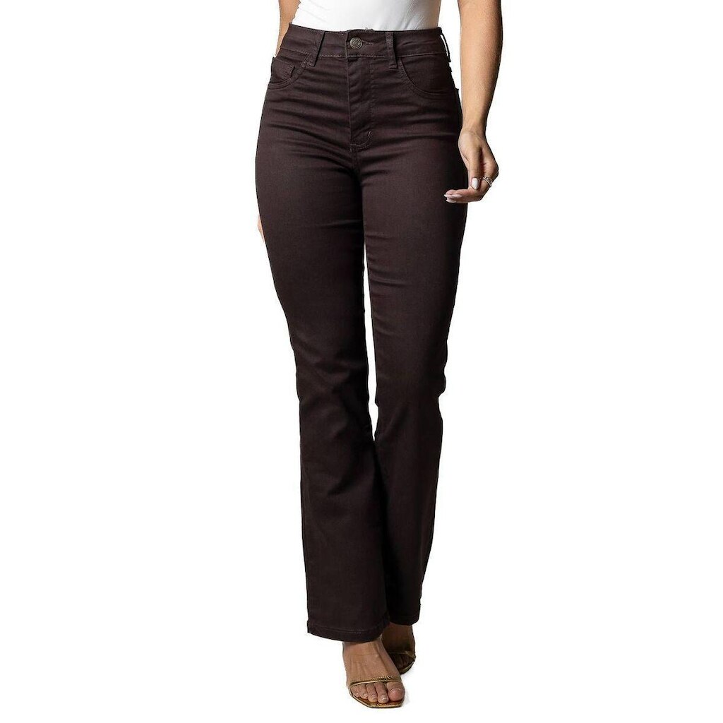 Calça Sarja Sawary Reta - 283994 - Marrom 38