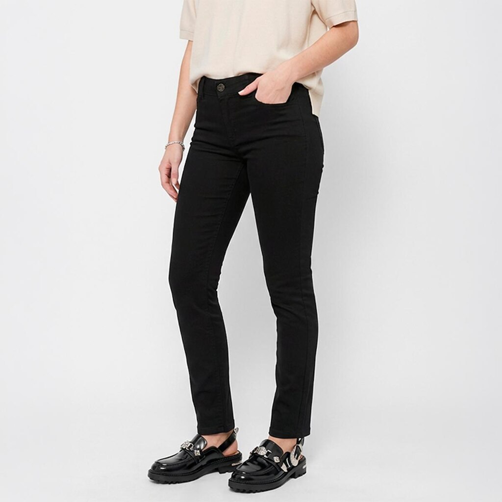Calça Sarja Skinny Feminina Elastano Cintura Média Conforto