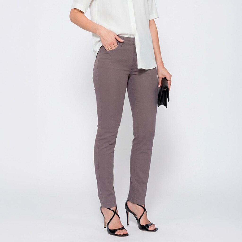 Calça Sarja Skinny Feminina Elastano Cintura Média Conforto