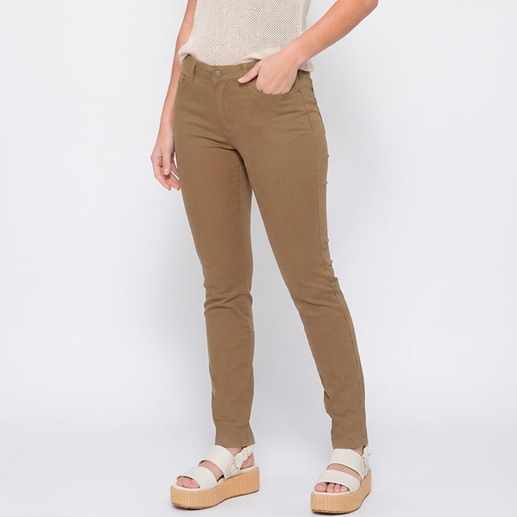 Calça Sarja Skinny Feminina Elastano Cintura Média Conforto