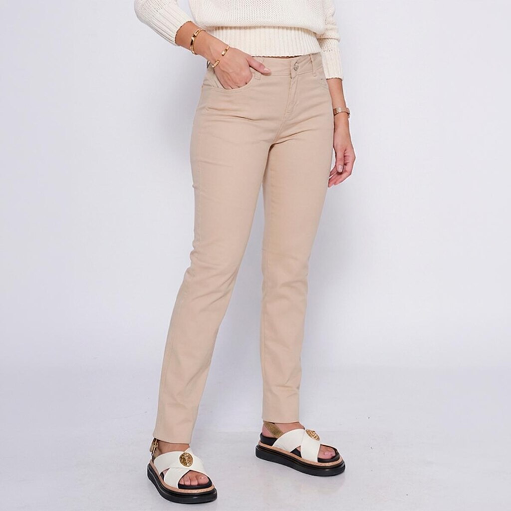 Calça Sarja Skinny Feminina Elastano Cintura Média Conforto