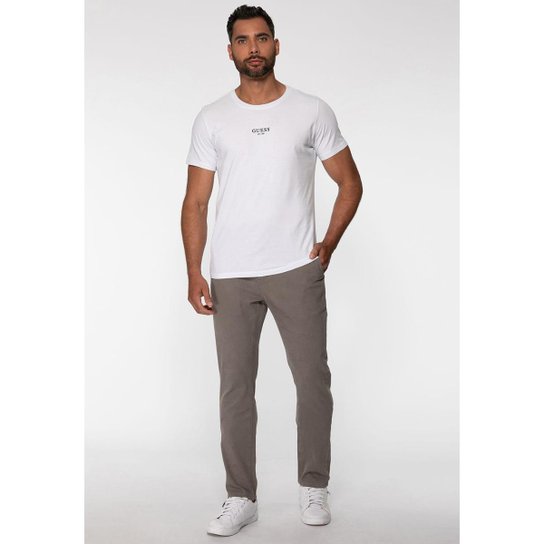 Calça Sarja Slim Cinza