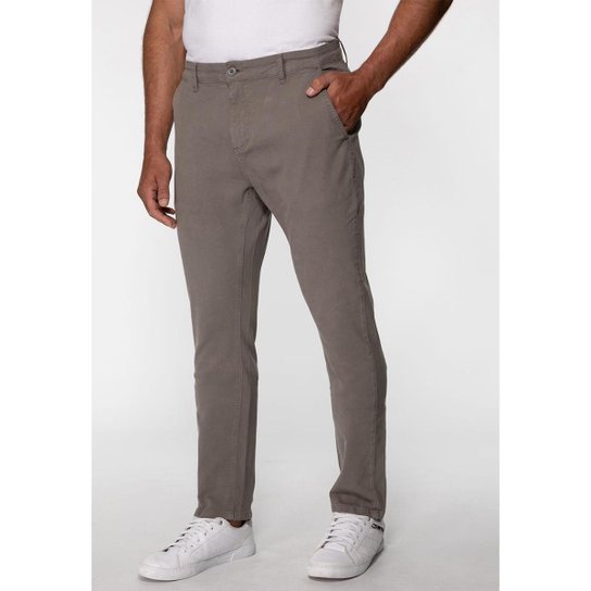 Calça Sarja Slim Cinza