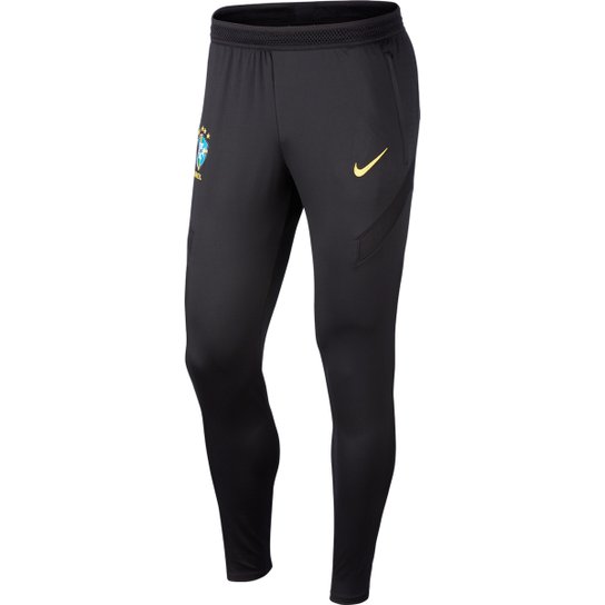 Calça Seleção Brasil Treino 20/21 Nike Masculina - Preto+Amarelo Menor preço em Calça Seleção Brasil Treino 20/21 Nike Masculina - Preto+Amarelo