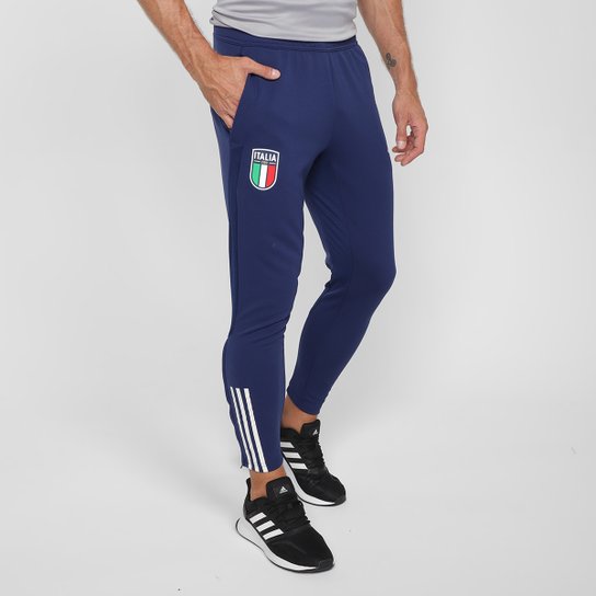 Calça Seleção Itália 23/24 Treino Adidas Masculina - Azul Escuro Menor preço em Calça Seleção Itália 23/24 Treino Adidas Masculina - Azul Escuro