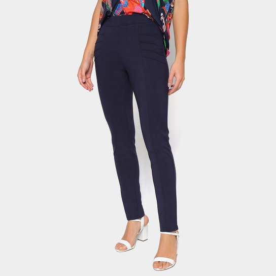 Calça Skinny Facinelli Clássica Feminina - Marinho Menor preço em Calça Skinny Facinelli Clássica Feminina - Marinho