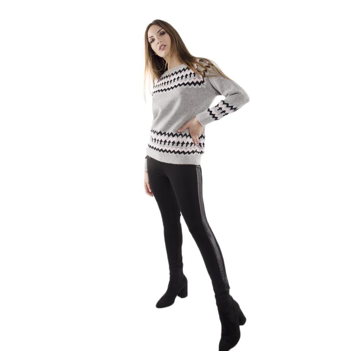 calça de couro com listra lateral