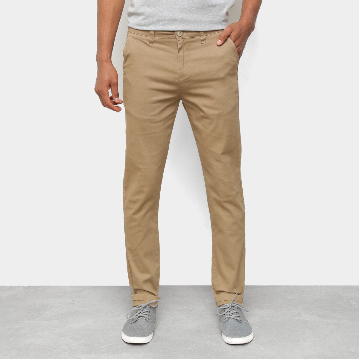 Calça Skinny Hering Sarja Lisa Masculina Menor preço em Calça Skinny Hering Sarja Lisa Masculina
