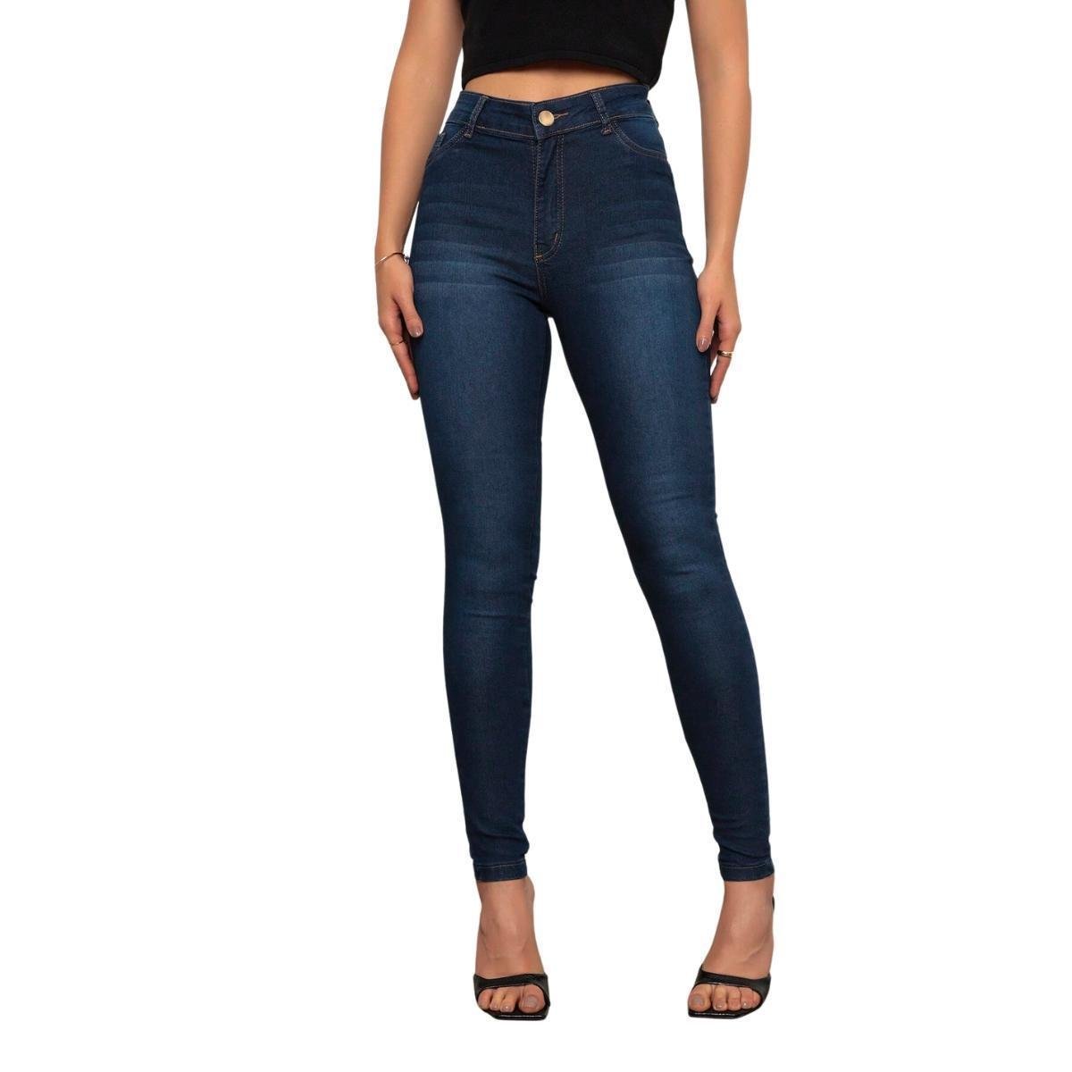 Calça Skinny SK Jeans Cintura Alta Confort Feminina Menor preço em Calça Skinny SK Jeans Cintura Alta Confort Feminina