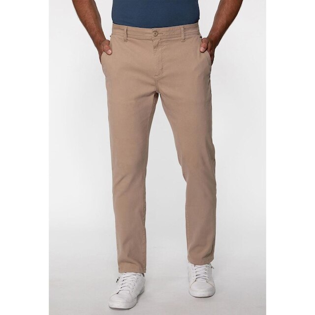 Calça Slim Canelada Bege