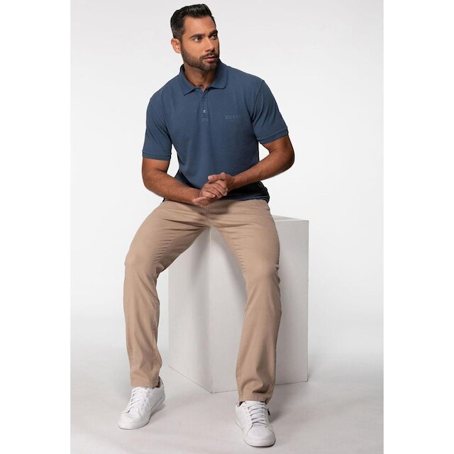 Calça Slim Canelada Bege