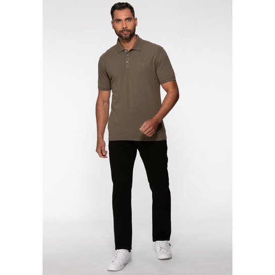 Calça Slim Canelada Preto