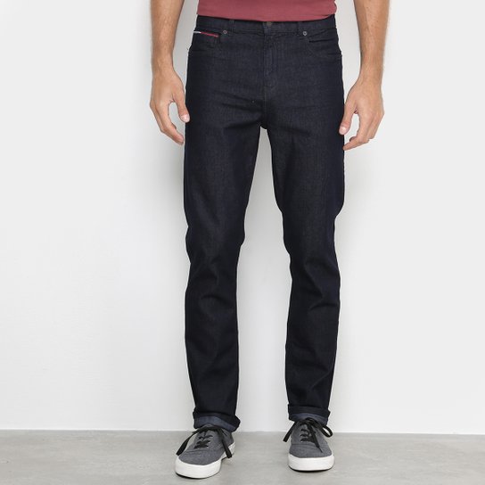 Calça Slim Tommy Jeans Lisa Masculina - Marinho Menor preço em Calça Slim Tommy Jeans Lisa Masculina - Marinho