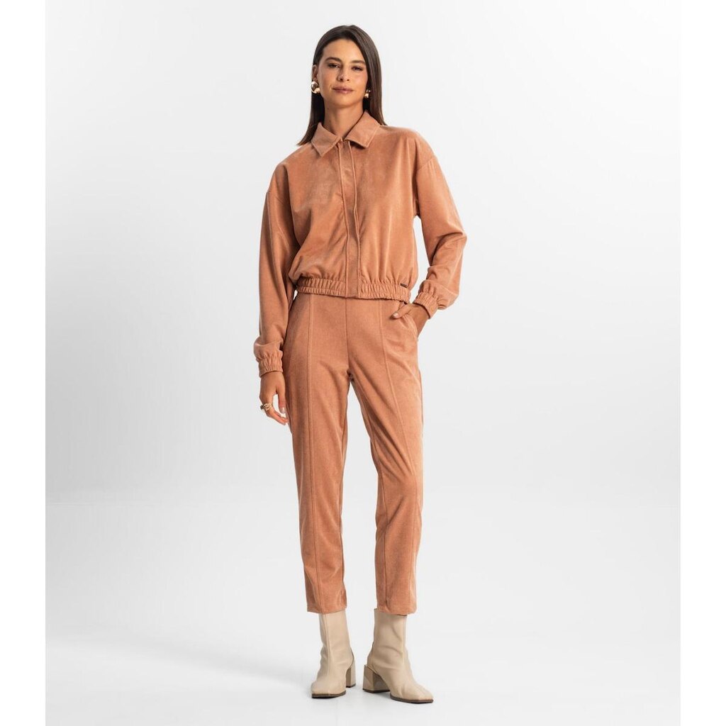 Calça Suede Feminina Rovitex Marrom