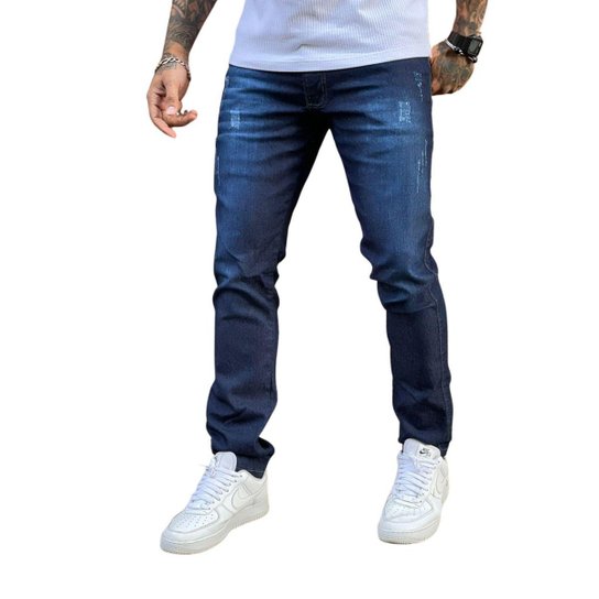 Calça Super Skinny Premium Flash Masculino Azul Tendência- Azul - Jeans Menor preço em Calça Super Skinny Premium Flash Masculino Azul Tendência- Azul - Jeans