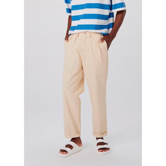 Calça Taper Masculina Básicos do Brasil - H1UKN10EN3 - Bege Menor preço em Calça Taper Masculina Básicos do Brasil - H1UKN10EN3 - Bege