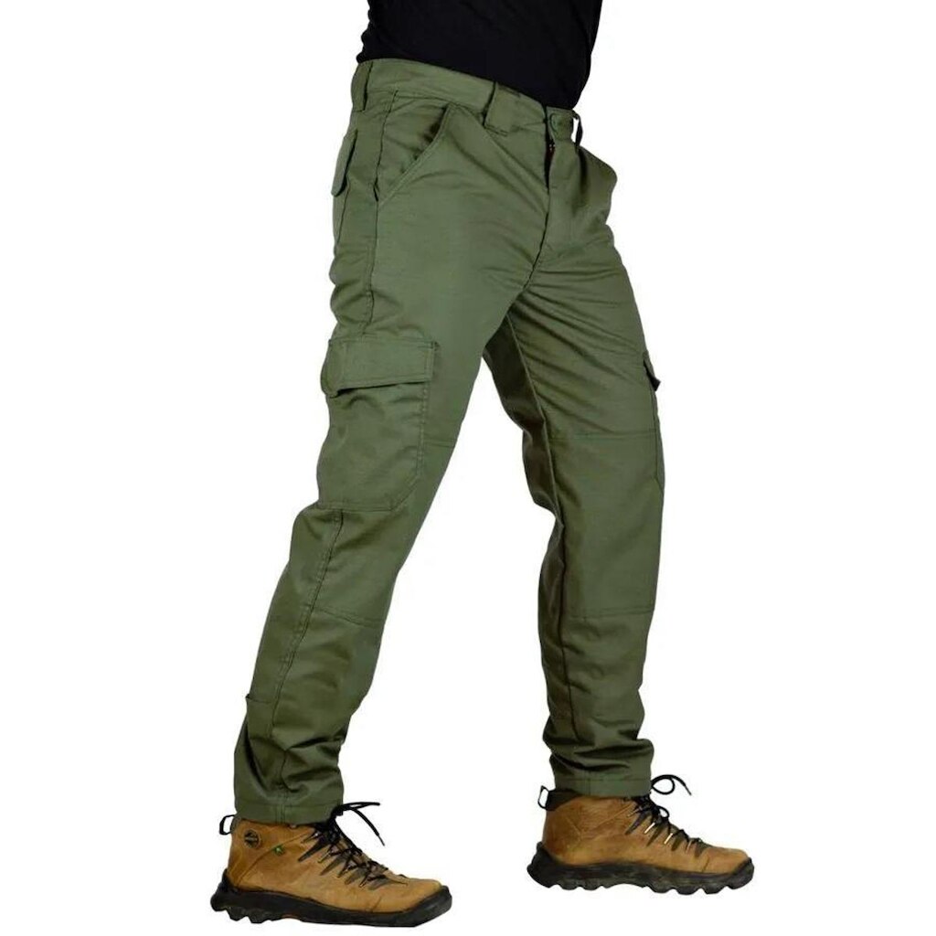 Calça Tática Safo Militar Cargo 6 Bolsos Rip Stop Verde Oliva